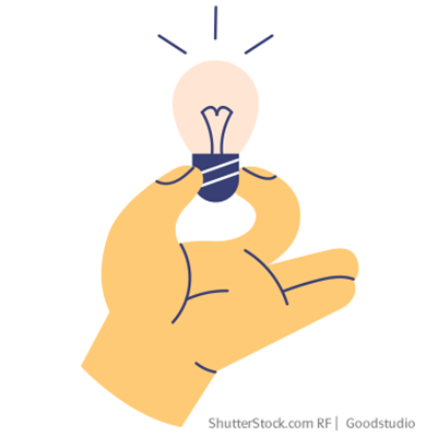 Grundschul-Blog-Unterrichten-Medienbildung-Informatik-Sportliche-Algorithmen-Gluehbirne-shutterstock_2150078131 Hand mit Glühbirne