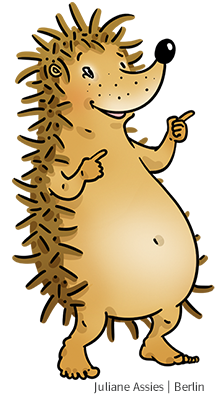 Igel zeigend