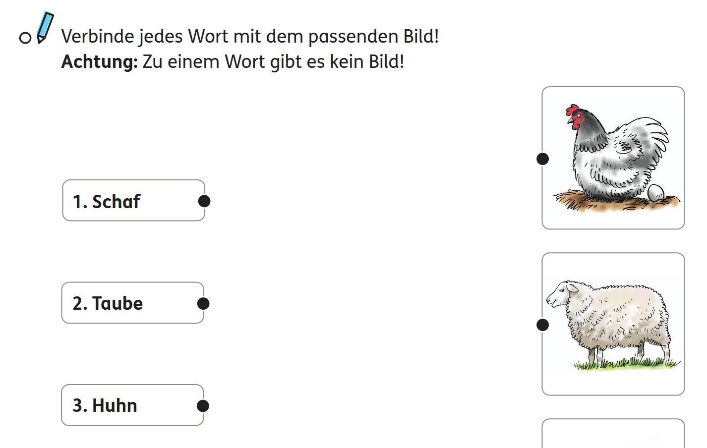 Beispiel Zusatzaufgabe Worterkennen 2