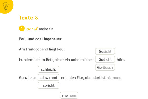 Beispiel Maze-Übung aus Leseförderheft Wir lesen 3