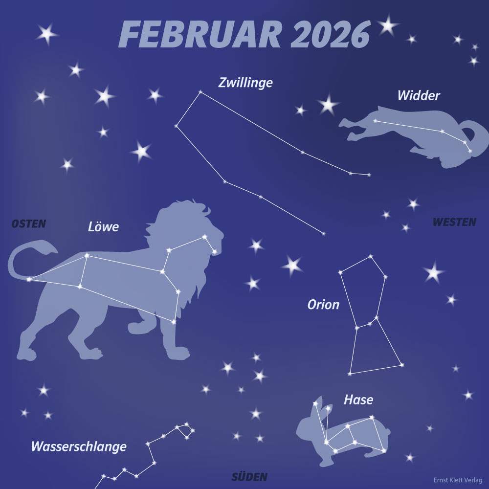 Grundschul-Blog-Unterrichten-Dies-Das-Sternbilder-Februar-2026 Sternbilder im Februar mit Löwe, Zwillinge, Widder, Wasserschlange, Hase und Orion