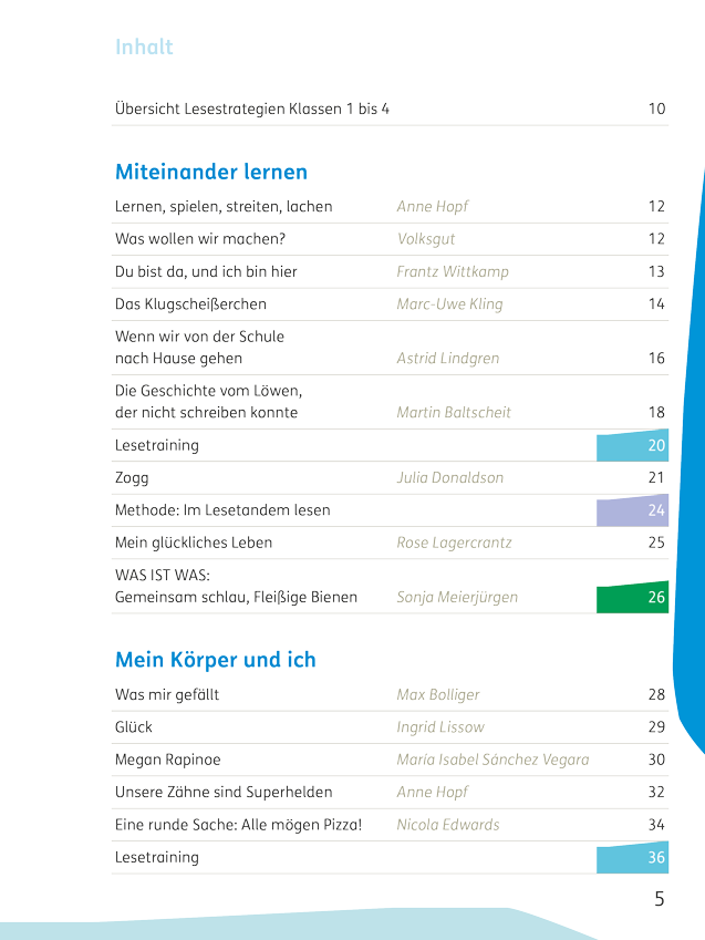 Abbildung der Seite aus dem Niko Lesebuch – Inhalt, Seite 5
