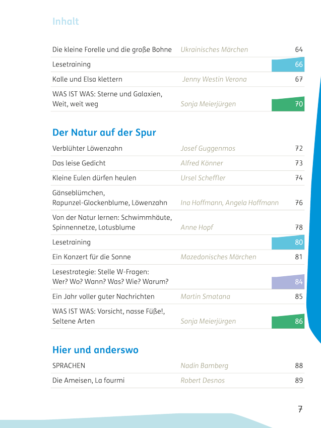 Abbildung der Seite aus dem Niko Lesebuch – Inhalt, Seite 7