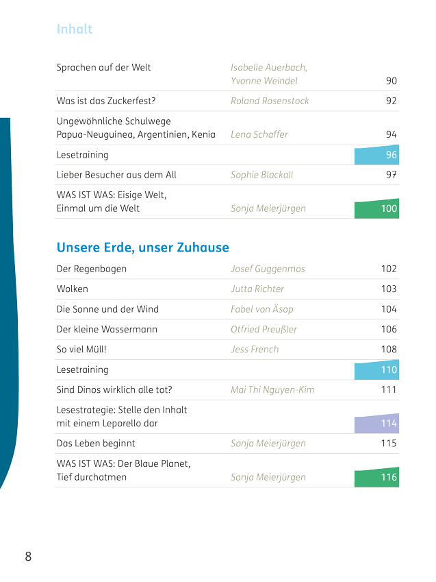 Abbildung der Seite aus dem Niko Lesebuch – Inhalt, Seite 8
