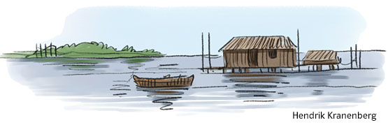 Schilfhaus_See Wald mit See