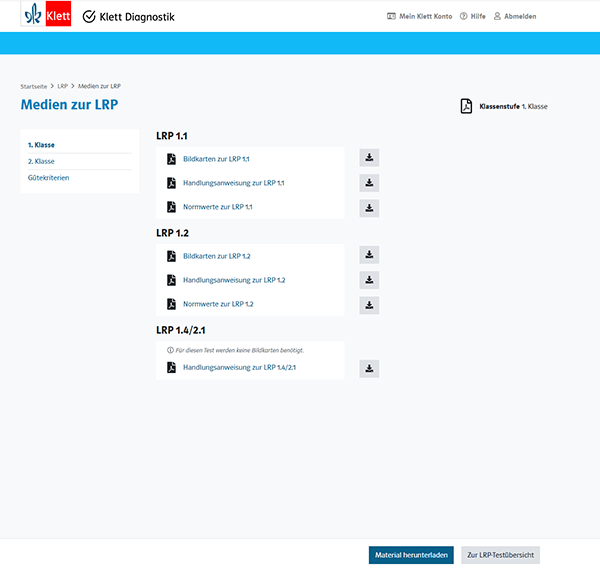 Diagnostik LRP Leipziger Rechenprobe Medien