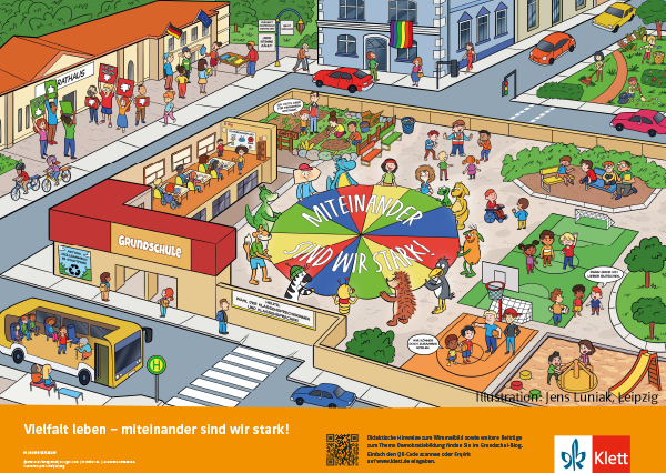 Wimmelbild-Plakat Verlosung