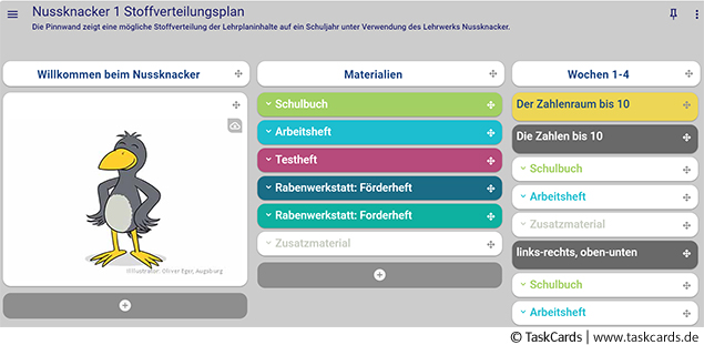 Screenshot Taskcard Stoffverteilungsplan Nussknacker 1