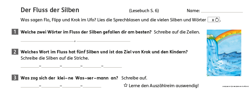 Lesestreifen Beispiel