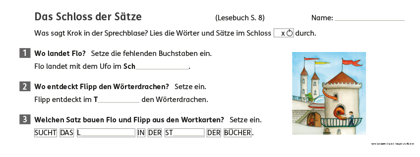 Lesestreifen Beispiel