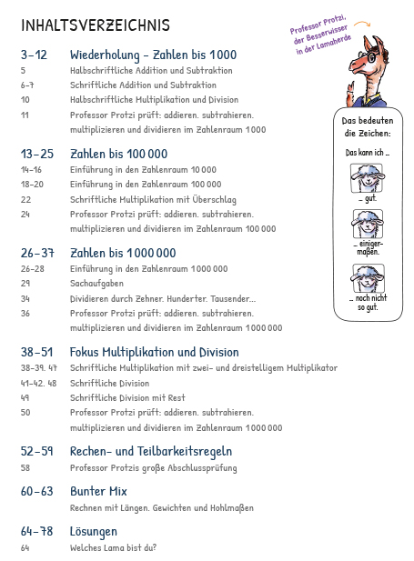 Mathe üben mit Coollama 4 Inhaltsverzeichnis