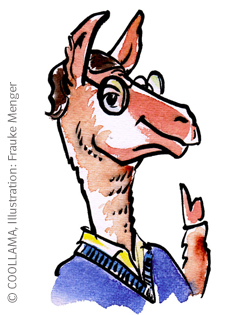 Grundschul-Blog-Unterrichten-Mathematik-Coollama-162268-Lehrer-Professor-Protzi Illustration Lehrer-Lama Professor Protzi