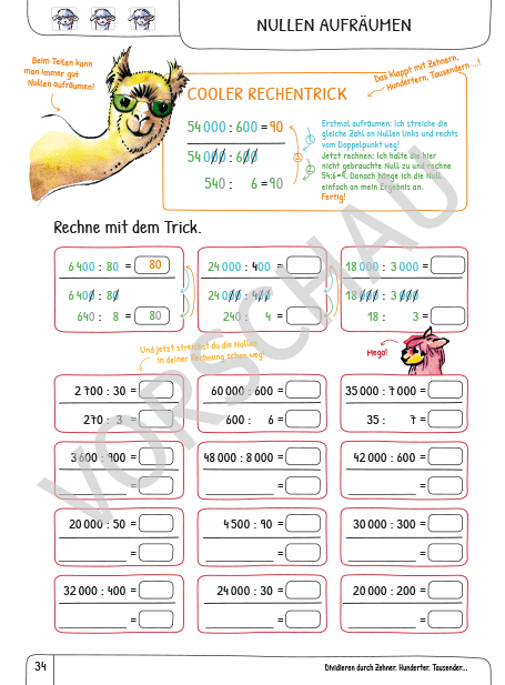 Mathe üben mit Coollama 4 Seite 34