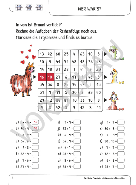 Mathe üben mit Coollama 4 Seite 4