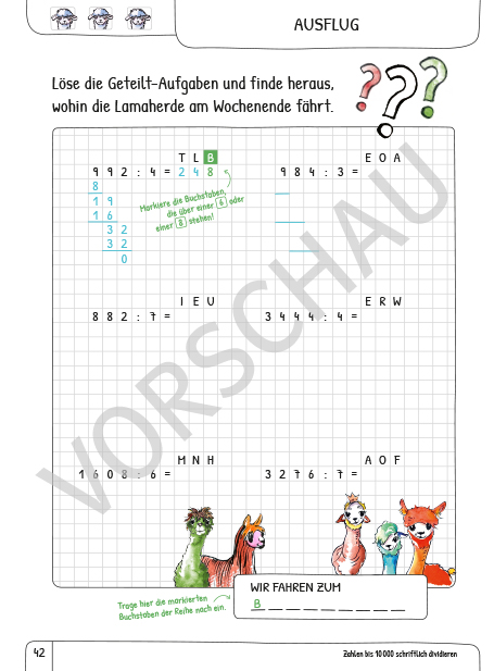 Mathe üben mit Coollama 4 Seite 42