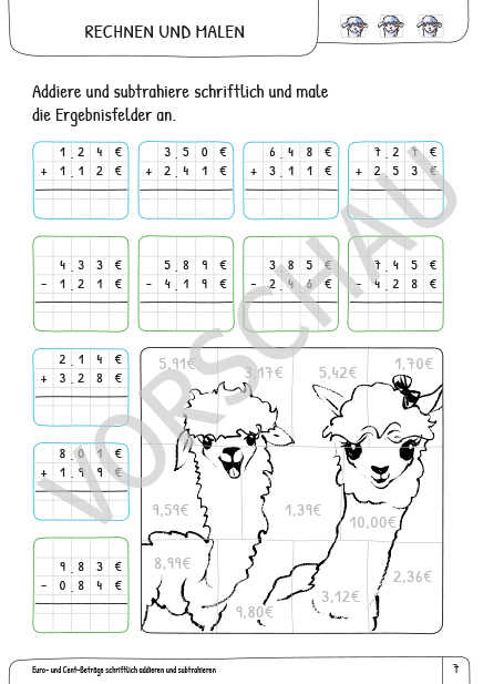 Mathe üben mit Coollama 4 Seite 7