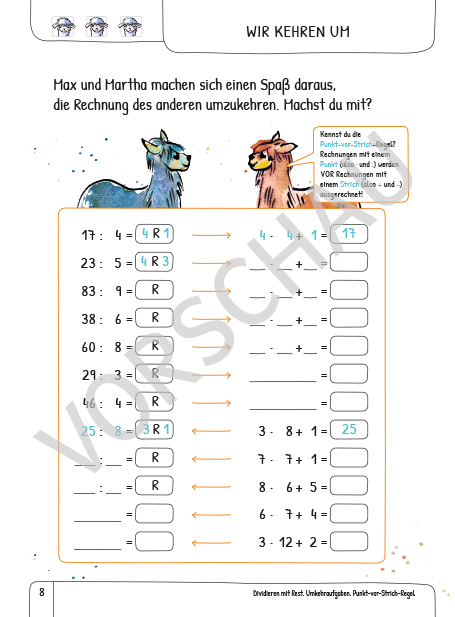 Mathe üben mit Coollama 4 Seite 8