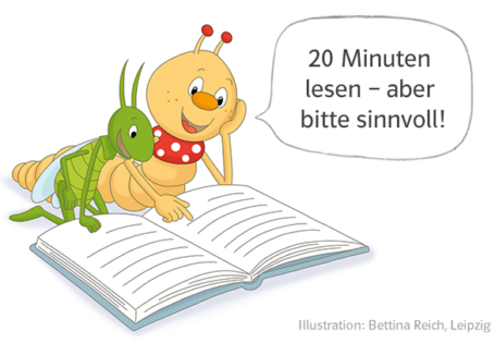Bücherwurm und Grashüpfer Buch lesen