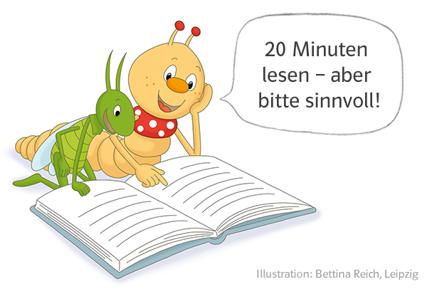 Bücherwurm und Grashüpfer Buch lesen
