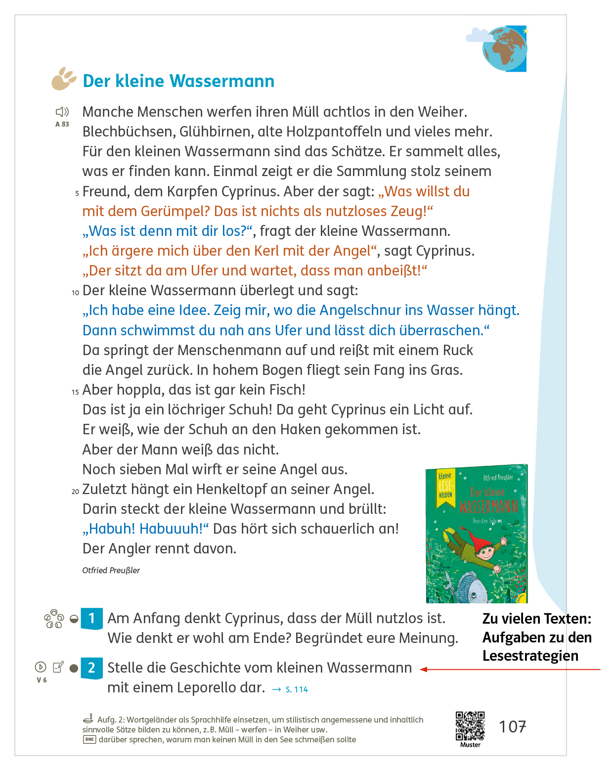 Niko 2 Lesebuch Seite 107; Der kleine Wassermann