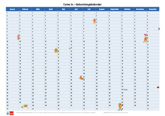 Geburtstagskalender Come In