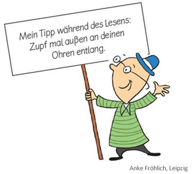 Grundschul-Blog-Deutsch-PLT-Lesefoerderheft-4-011089Ausschnitt-Seite-18 Maskottchen Leseförderheft Männchen mit Tipp-Schild
