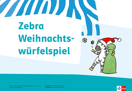 Zebra Weihnachtswürfelspiel