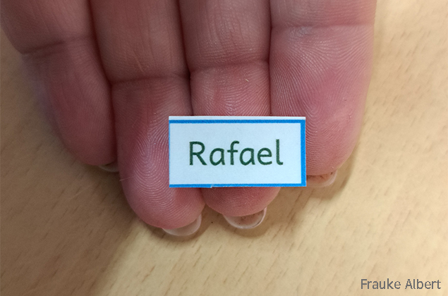 Foto Namensschild Rafael