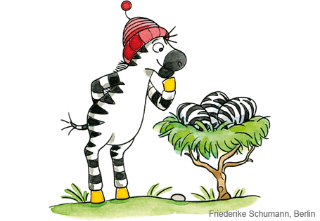 Illustration Zebra Ostereier