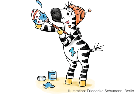 Illustration Zebra Ostereier