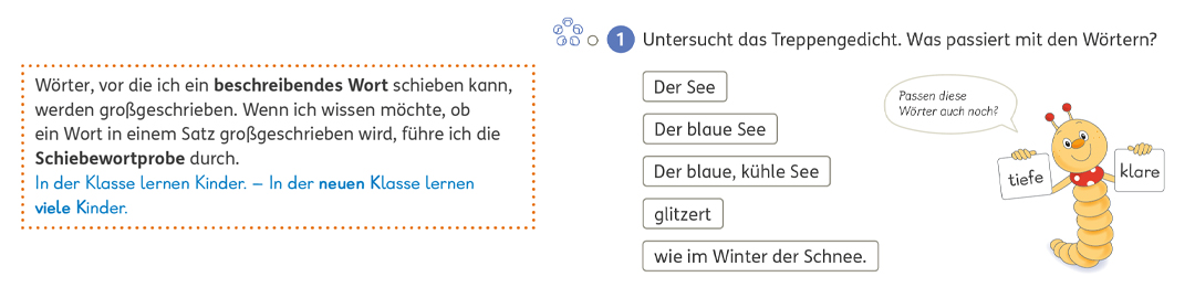 Grundschul-Blog-Unterrichten-Deutsch-Buecherwurm-Sprachbuch2-Seite-43 Ausschnitt aus Bücherwurm Sprachbuch 2, Seite 43