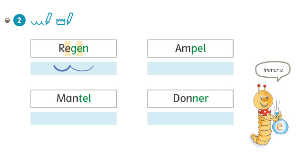 Üben-Seite 1 zu „Wörter betont lesen“, Arbeitsheft PLUS, Teil B, Seite 53