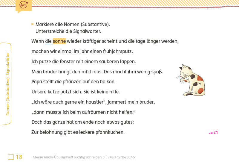 Anoki Richtig schreiben 5 Seite 18
