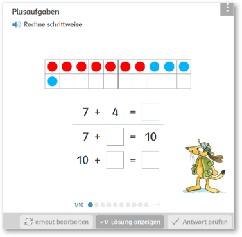 MiniMax 1, Zahlen und Rechnen Teil B, S. 36 Interaktive Aufgaben