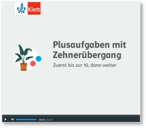 Video Plusaufgaben mit Zehnerübergang