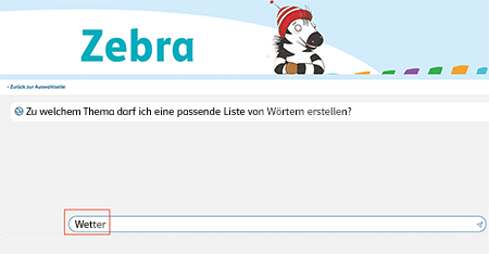 Grundschul-Blog-Unterrichten-Deutsch-Klett-KI-Grundwortschatz-Auswahl-Listenthema Screenshot aus der Klett.KI Grundwortschatz mit der Auswahl Listenthema