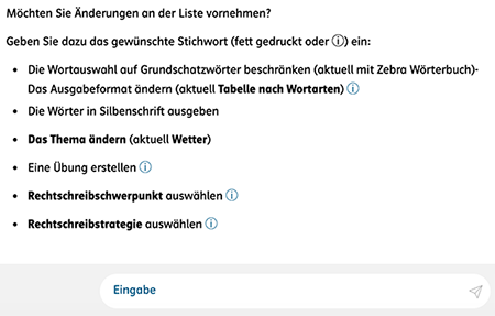 Grundschul-Blog-Unterrichten-Deutsch-Klett-KI-Grundwortschatz-Weiterfuehrende-Aufgaben-2 Screenshot aus der Klett.KI Grundwortschatz mit weiterführenden Aufgaben II